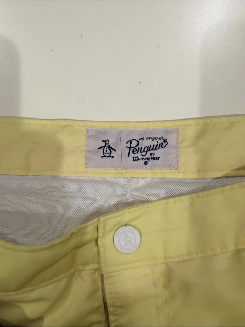 Penguin - Yellow Surf Print Board Shorts